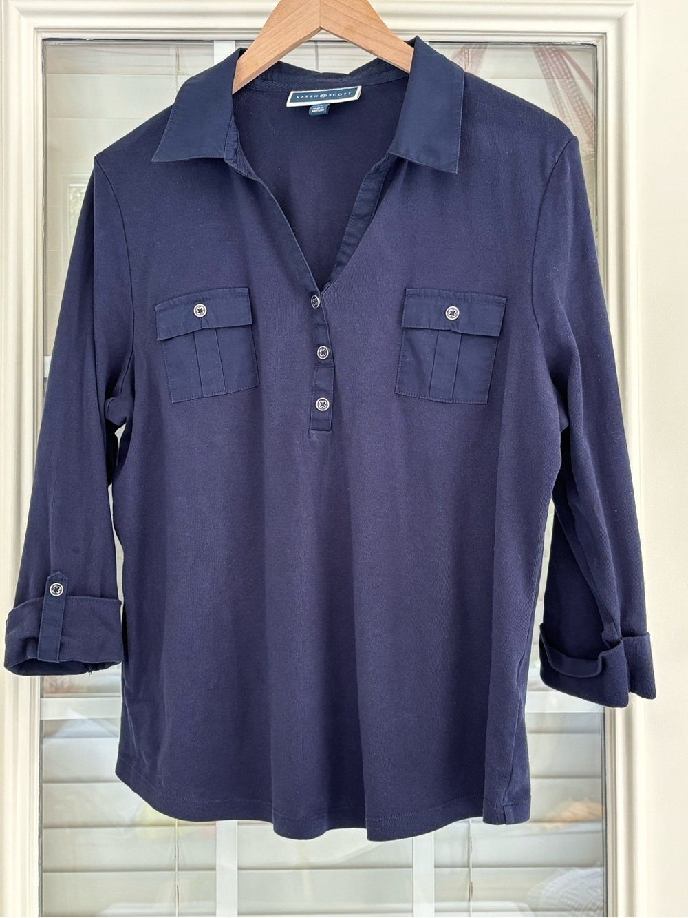Casual, Navy top, XL, cotton